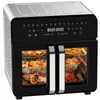 A black and silver dual air fryer oven with food visible inside. Anteprima dell’immagine prodotto