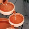 esotec Solar Keramik Kaskadenbrunnen Lucca mit Akku und LED Produktbild-Vorschau 4