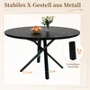 Runder Ausziehtisch mit Marmoroptik - 100 cm (ausziehbar Produktbild-Vorschau 17