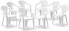 8x Outdoor Stapelstuhl Bistrostuhl Gartenstuhl Ischia Weiß Produktbild-Vorschau 2