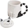 Große Teetasse mit Deckel Katze Meow-Design Produktbild-Vorschau 2