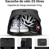 Wiltec Sacoche sac à dos étanche pour porte-bagages noire – Voir les images du produit 4