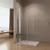 AQUALAVOS Duschfaltwand in Nische Glas 115x197cm Faltbar Produktbild-Vorschau 1