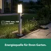 MasterLED Außenleuchte E27 IP44 mit Steckdose Edelstahl Produktbild-Vorschau 4