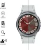 A smartwatch with a split screen showing a protected and unprotected display. Produktbild-Vorschau