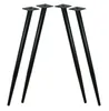 Four black metal table legs are arranged in a V-shape against a white background. Produktbild-Vorschau