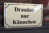 Emaille Schild Draussen nur Kännchen Produktbild-Vorschau 1