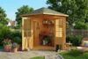 Alpholz 5-Eck Gartenhaus Modell Sunny-A aus Holz in Pinie Produktbild-Vorschau 6
