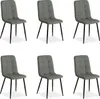 Chaise Salle à Manger Lot de 6 Gris Design Moderne Chaises Voir les images du produit 2