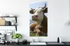 MuchoWow® Poster Kuh - Berg - Gras 60x120 cm - Wandschmuck Produktbild-Vorschau 3