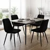 Relaxdays Eetkamerstoel, set van 4, fluweel, metalen poten, Productafbeelding-voorbeeld 2