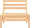 A front view of a wooden bench. Produktbild-Vorschau