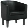 vidaXL Fauteuil club noir similicuir Voir les images du produit 1