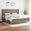 Boxspringbett mit Matratze Taupe 200x200 cm Stoff Produktbild-Vorschau 2