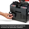 A hand is shown opening a storage compartment on a black and red compressor. Anteprima dell’immagine prodotto
