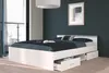 Lit avec 2 tiroirs & 1 étagère - 140 x 190 cm - Blanc - Voir les images du produit 3