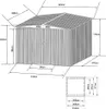 Grau verzinktes Stahlgerätehaus MANSO - 12,5 m² Produktbild-Vorschau 5