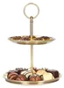 Etagere - Gold - Metall - D14 x 20 cm - Serviertablett Produktbild-Vorschau 2