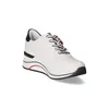 A white sneaker with navy and red accents is shown against a white background. Produktbild-Vorschau