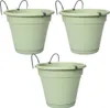 Three light green hanging planters are arranged in a staggered formation against a white background. Náhľad obrázku produktu