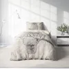 4 teilig Bettwäsche 135x200 cm Winter Eule beige natur Warm Produktbild-Vorschau 2