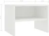 A white wooden cube-shaped shelf unit with dimensions indicated by measurement lines and text. Náhľad obrázku produktu