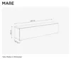 Platan Room TV Lowboard 140 cm breit CHAMPAGNERFARBE Produktbild-Vorschau 7