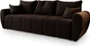 Sofa MADISON Braun Dünner Stoff mit Schlaffunktion, Sofa Produktbild-Vorschau 2