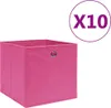 vidaXL Úložné boxy 10 ks. Netkané 28x28x28 cm Růžové Náhled obrázku produktu 5