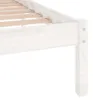 vidaXL Letto in legno massiccio di pino bianco 160x200 cm Anteprima dell’immagine prodotto 6