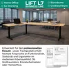 An L-shaped standing desk in a modern office setting. Náhľad obrázku produktu