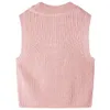 vidaXL Gilet-pull pour enfants Tricoté Rose clair 92 Voir les images du produit 1