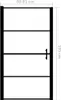 vidaXL Duschtür Hartglas 91x195 cm Schwarz Produktbild-Vorschau 6