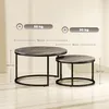 HOMCOM 2er-Set Couchtische ineinander steckbar, runder Produktbild-Vorschau 12