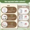 A comparison of 'NOW' upgraded ladder cabinets versus 'BEFORE' older versions, highlighting improved features. Náhled obrázku produktu
