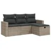 vidaXL 4-częściowa sofa ogrodowa z poduszkami z szarego Podgląd zdjęcia produktu 1