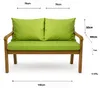 Gartenkissen Set lindgrün – 140x60 + 2x70x50 cm – Für Produktbild-Vorschau 8