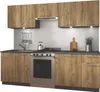 A modern kitchen setup with wooden cabinets, a stainless steel stove, and a sink. Náhled obrázku produktu