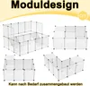 Collage of different configurations of a modular pet enclosure. Produktbild-Vorschau