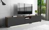RTV-Sideboard 250 cm Eiche Wotan Schwarz Matt stehend oder Produktbild-Vorschau 2
