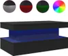 vidaXL Konferenční stolek s LED světly černý 90x50x40 cm Náhled obrázku produktu 1
