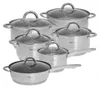 Kinghoff pots argentés géants 12 pieces KH4450 Voir les images du produit 9