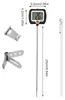 A digital thermometer with its accessories, shown with dimensions. Produktbild-Vorschau