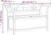 A line drawing of a white wooden bench with dimensions indicated by purple lines and text. Náhled obrázku produktu