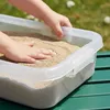 Relaxdays Sandkasten mit Deckel, 2er Set, Kunststoff, HBT: Produktbild-Vorschau 3