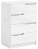 Commode HOMCOM à 4 tiroirs pour le salon, blanc brillant Voir les images du produit 1