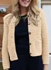ASKSA Damen Strickjacke Rundhals Cardigan Knopfleiste Produktbild-Vorschau 6