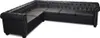 vidaXL Chesterfield-Ecksofa 6-Sitzer Kunstleder Schwarz Produktbild-Vorschau 4
