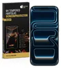 A product box for a screen protector is shown next to a smartphone with a screen protector applied. Produktbild-Vorschau