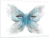 Bilder auf glas - Illustration Gesicht Schmetterling Wimper Produktbild-Vorschau 1